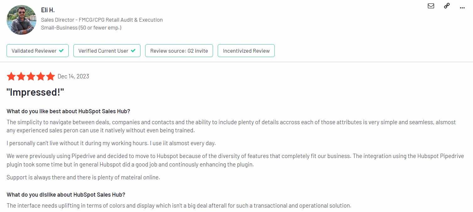 Here is the definitive Guide you need to get started with HubSpot CRM 47 hubspot-customer-review-g2