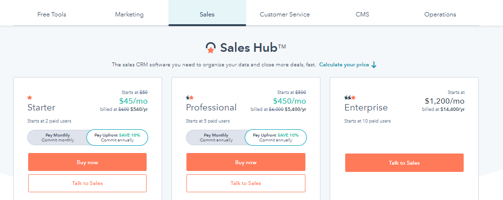 Here is the definitive Guide you need to get started with HubSpot CRM 40 sales-hub-pricing