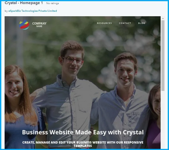 List of best handpicked HubSpot Templates from Marketplace 2 crystal-template