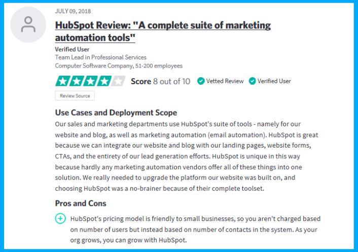 Why switch to HubSpot? Have a Look at these in-depth HubSpot Reviews 11 hubspot-marketing-automation-reviews-9-trustradius
