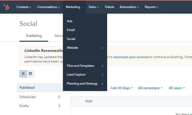 How to manage Social Media in 10 Minutes using HubSpot Social Tool? 1 hubspot-social-tool-account