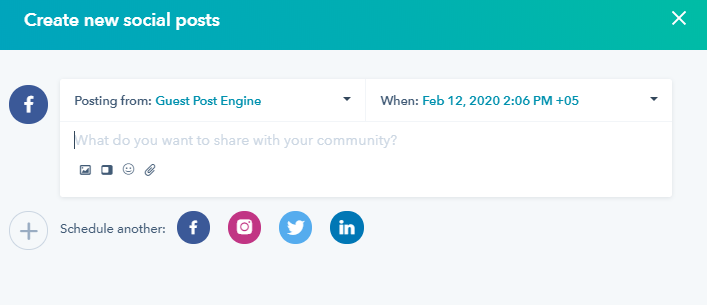 How to manage Social Media in 10 Minutes using HubSpot Social Tool? 6 hubspot-social-tool-facebook-post