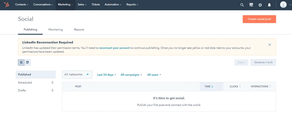 How to manage Social Media in 10 Minutes using HubSpot Social Tool? 2 hubspot-social-tool-media-tasks