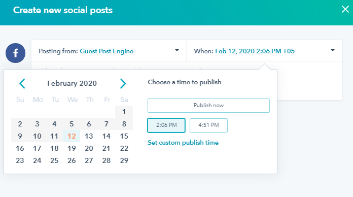 How to manage Social Media in 10 Minutes using HubSpot Social Tool? 7 hubspot-social-tool-schedule-post