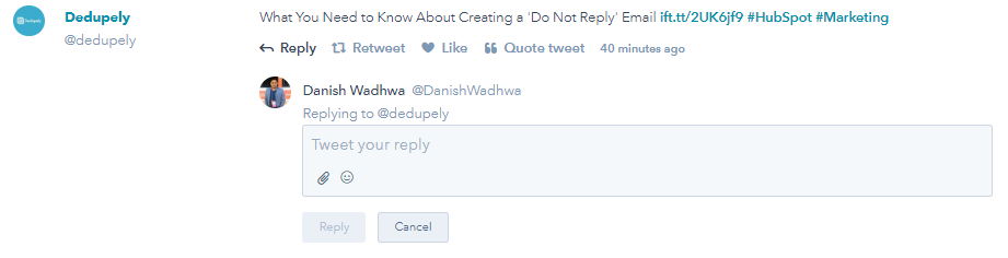 How to manage Social Media in 10 Minutes using HubSpot Social Tool? 17 hubspot-social-tool-tweet