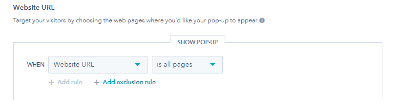 Guide to effectively use HubSpot Pop-up Forms for better Conversion 22 hubspot-pop-up-forms-add-excursion-rule