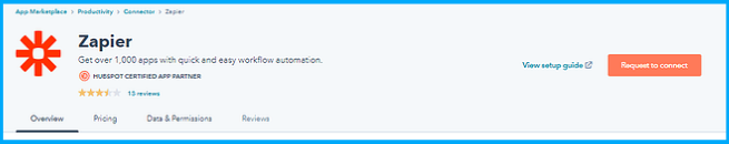 A Step-by-Step Guide to Google Forms HubSpot Integration 2 request-to-connect-zapier-installation