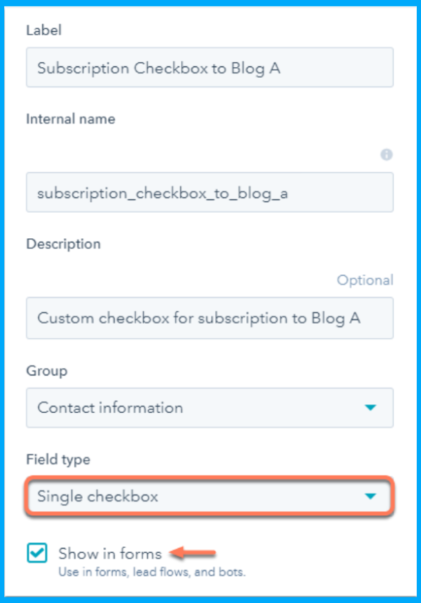 Add a Single Checkbox Field to your Form