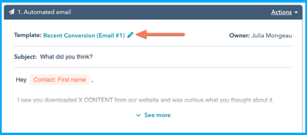 How to create and edit HubSpot Sequences: An easy Guide 6 edit-email-template