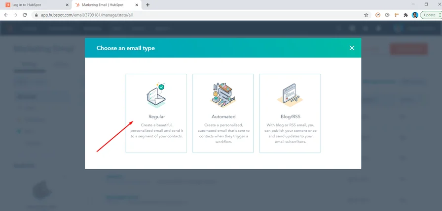 select-regular-email-type