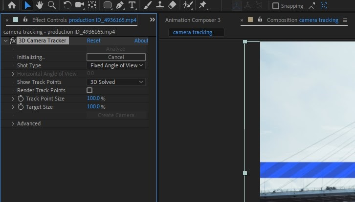 click on the track camera