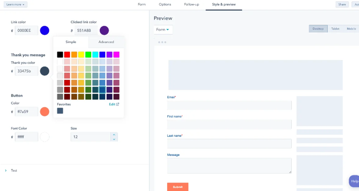 hubspot-form-styling