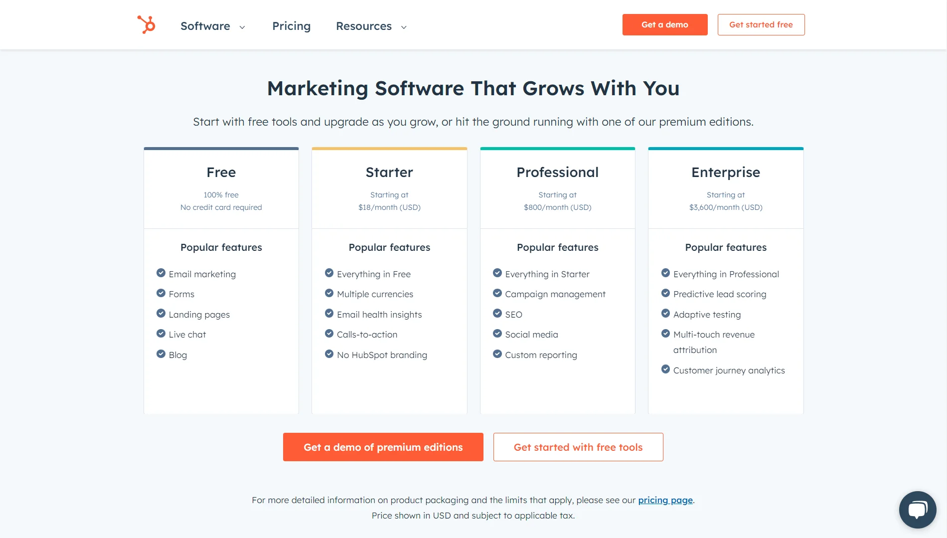 HubSpot Free vs Paid: Find the right Package for your Business 5 hubspot-marketing-hub-subscription