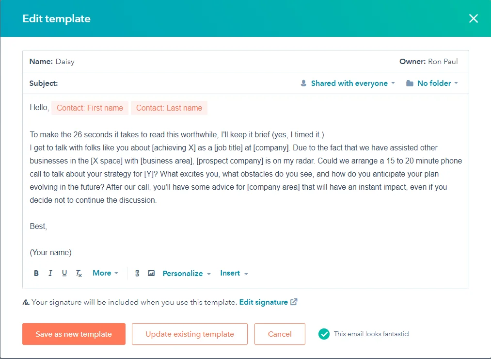 personalise-hubspot-templates