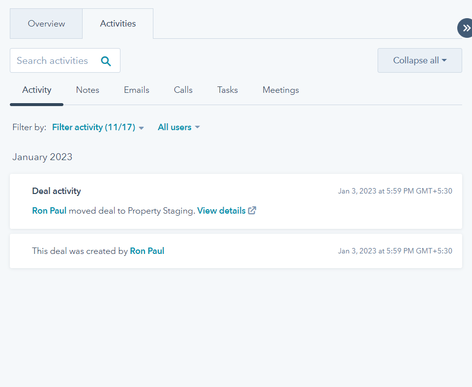 HubSpot for Real Estate: Unlocking the Potential of your Business 12 see-and-filter-activities