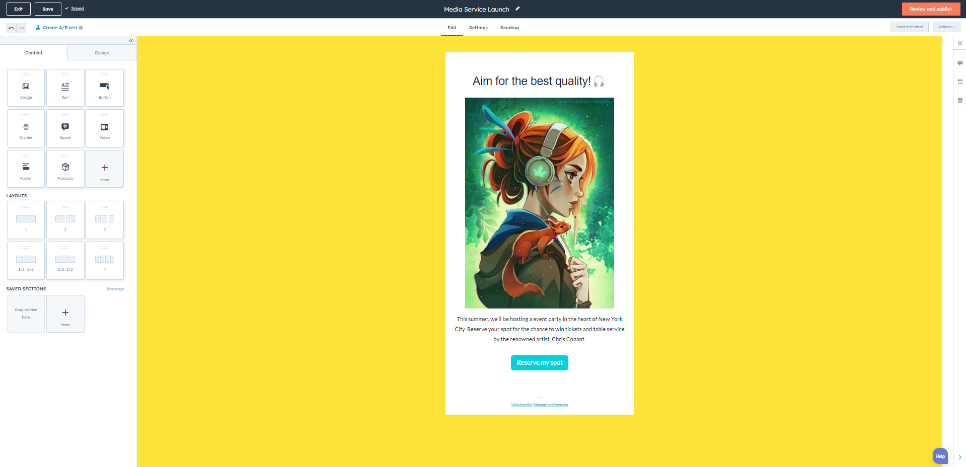 HubSpot for Media and Communication: The Ultimate Guide to Success 1 Email-builder-HubSpot-for-media