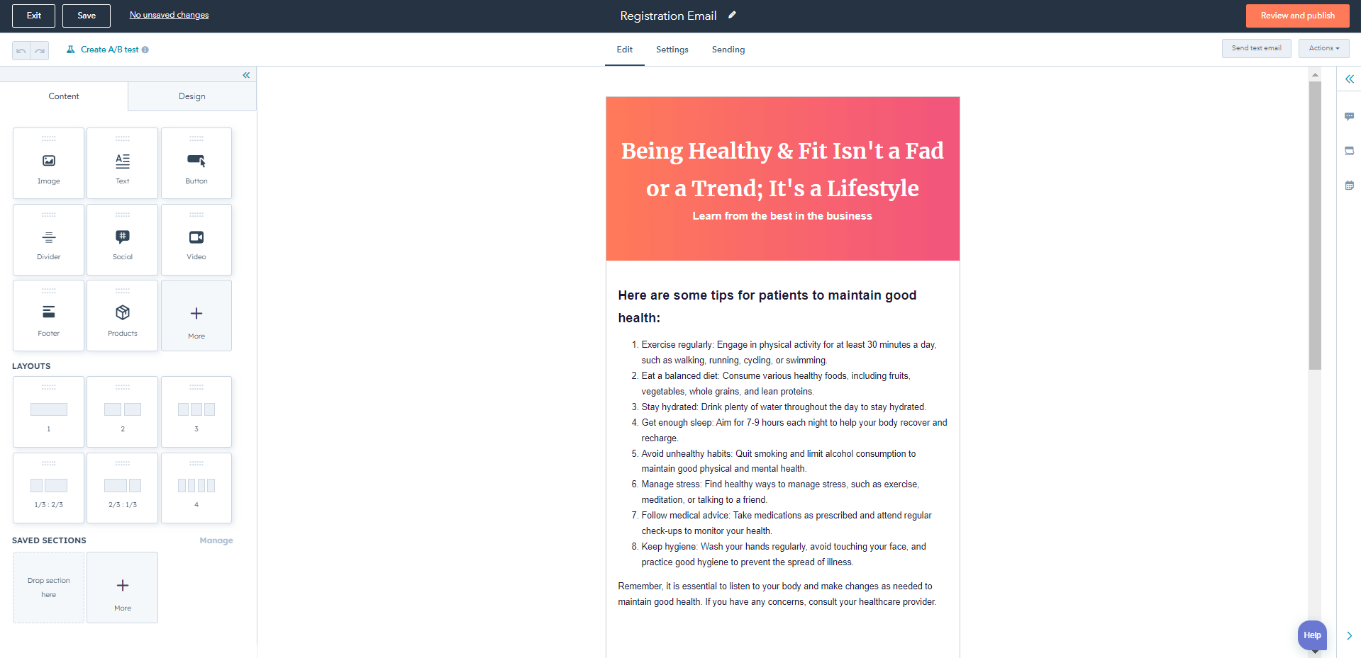 HubSpot for Healthcare: Improve your Customer Service and Support 24 HubSpot-Email-Creation