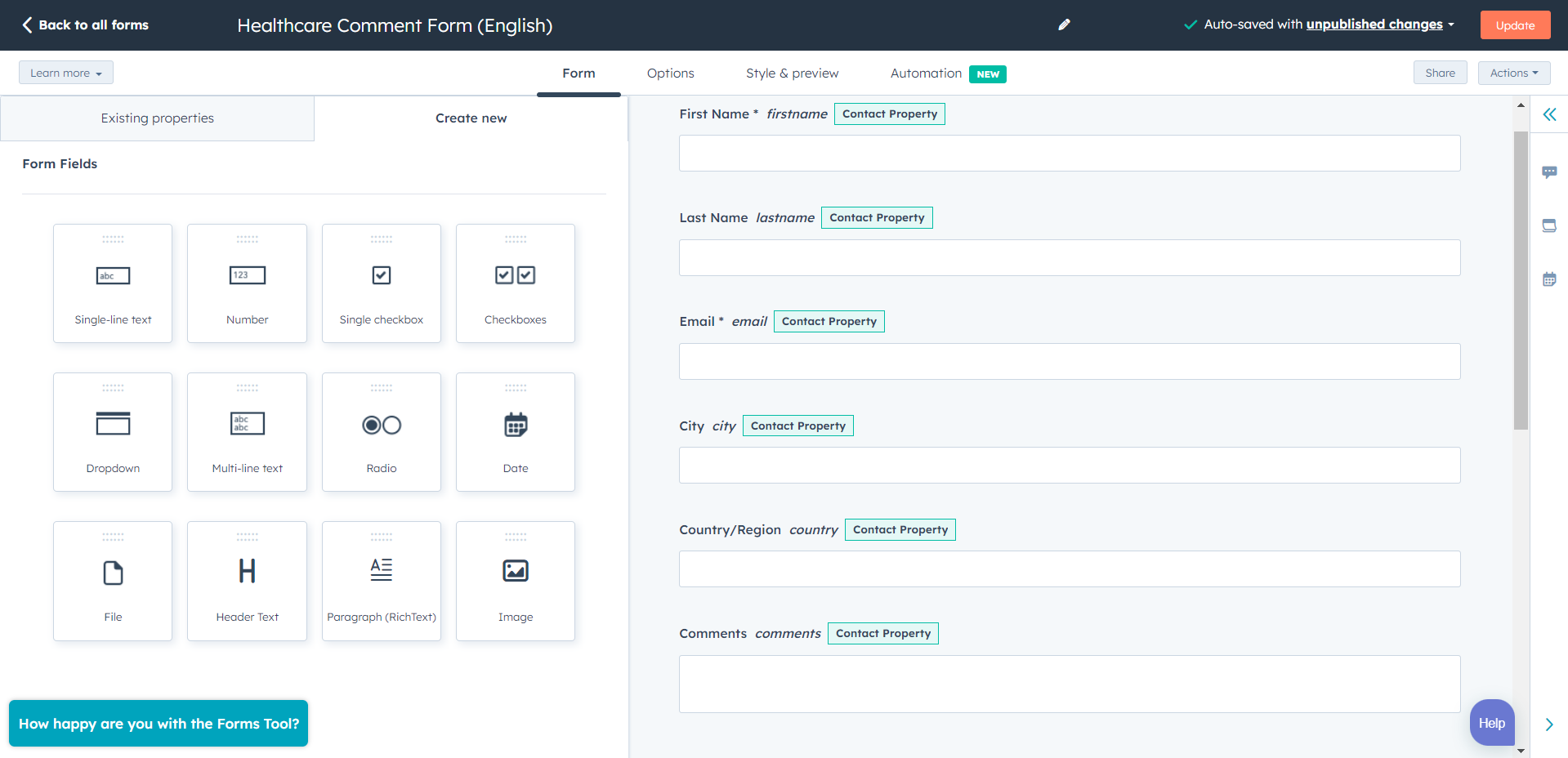 HubSpot for Healthcare: Improve your Customer Service and Support 23 HubSpot-Forms-Creation