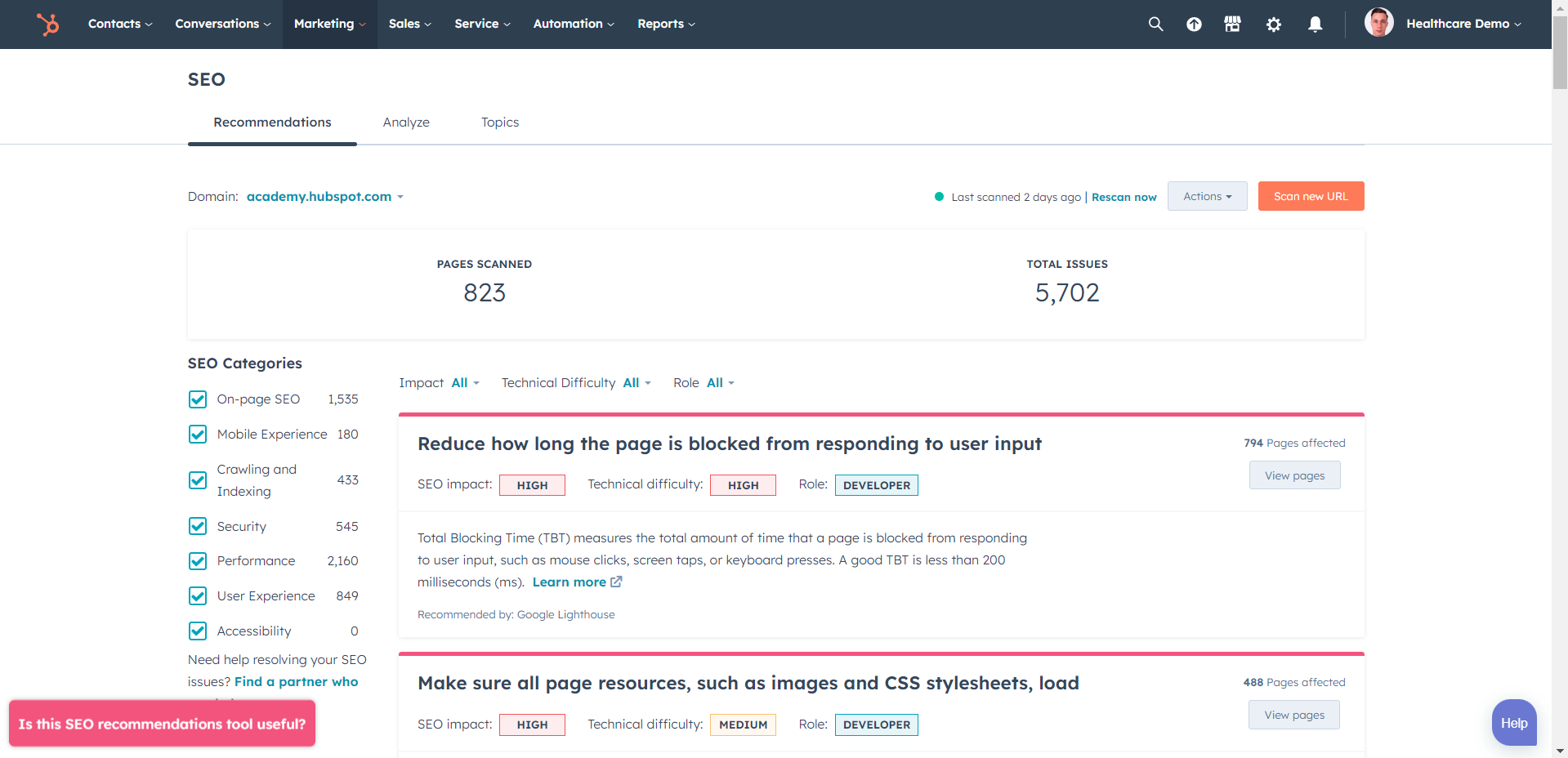 HubSpot for Healthcare: Improve your Customer Service and Support 21 HubSpot-SEO-Tool