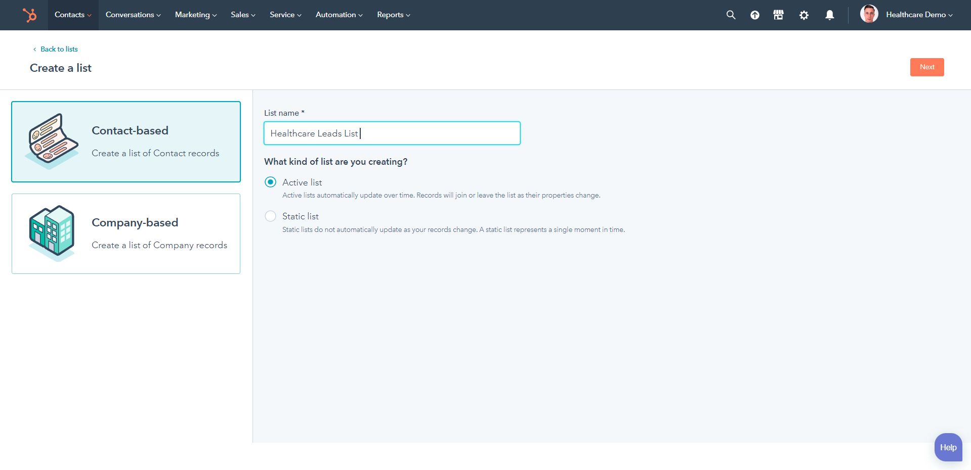 HubSpot for Healthcare: Improve your Customer Service and Support 14 creating-lists-hubspot-for-healthcare