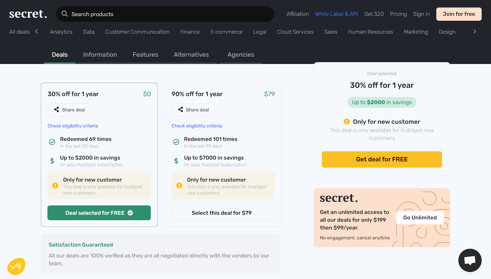 HubSpot Discount Codes: The smart Marketer's Guide to saving Money 3 failory-deals-30%-off-on-hubspot