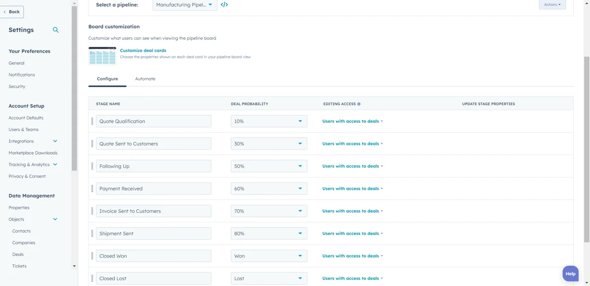 HubSpot for Manufacturing: The Ultimate Solution for your Business 3 Deals-Pipeline-Feature