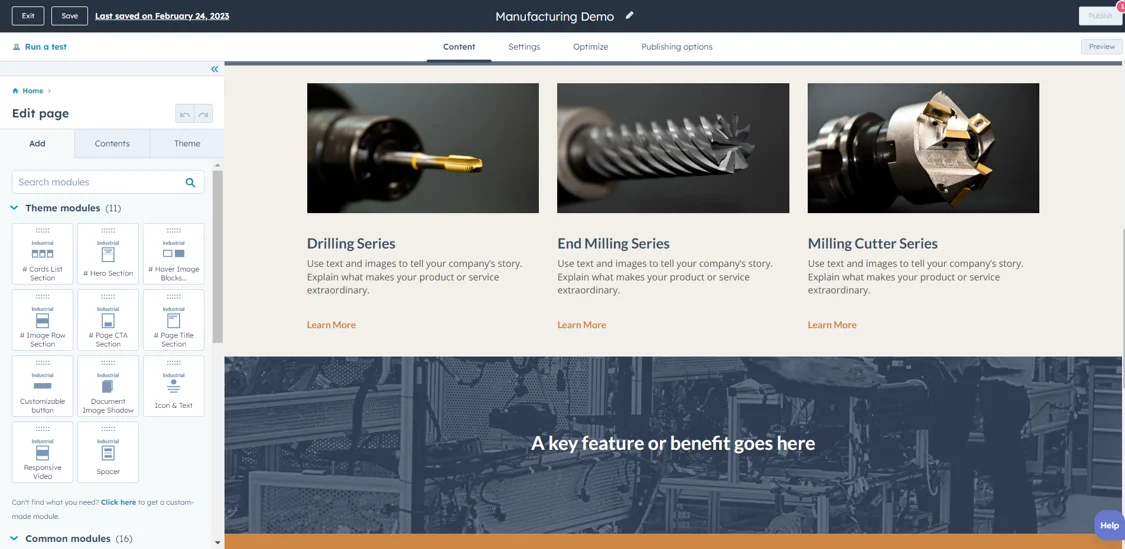HubSpot for Manufacturing: The Ultimate Solution for your Business 16 HubSpot-Website-Builder-Tool
