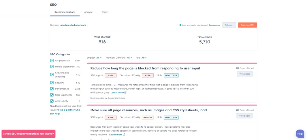 HubSpot for Manufacturing: The Ultimate Solution for your Business 19 SEO-Feature-HubSpot
