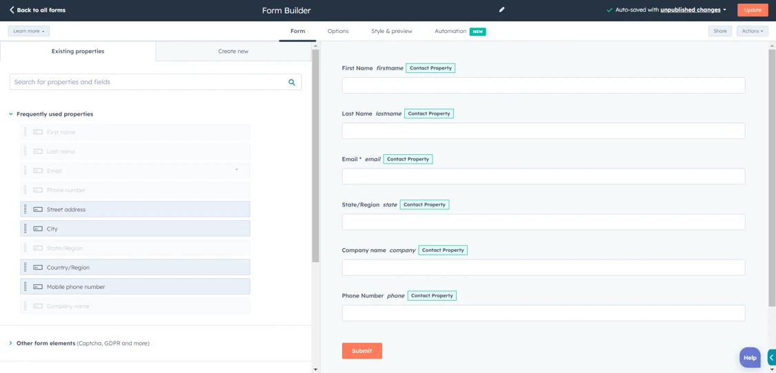 hubspot-for-education-Forms-Builder