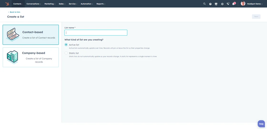 hubspot-for-education-Lists-Feature