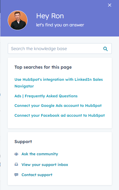 HubSpot-Contact-Support