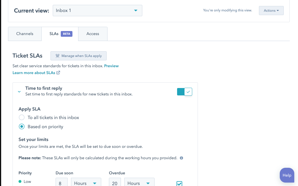 HubSpot vs Zendesk: Manage Customer Relationships with the best Tool 11 HubSpot-SLA-Management