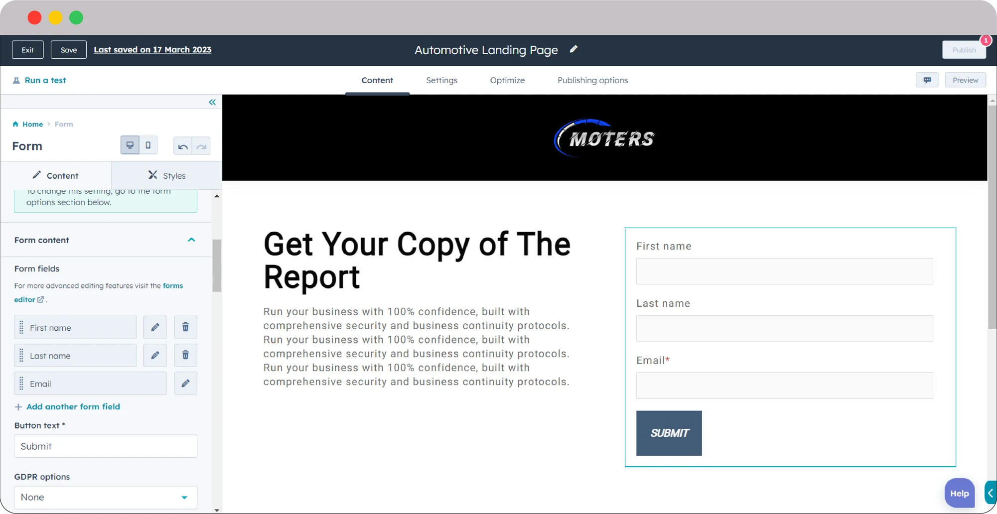 HubSpot for Automotive and Transport: How to boost your Sales and ROI? 7 HubSpot-for-automotive-and-transport-landing-page-builder