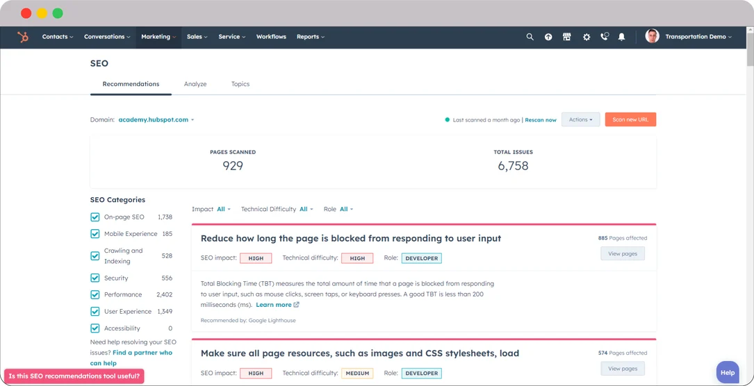 HubSpot for Automotive and Transport: How to boost your Sales and ROI? 5 HubSpot-for-automotive-and-transport-seo-tool