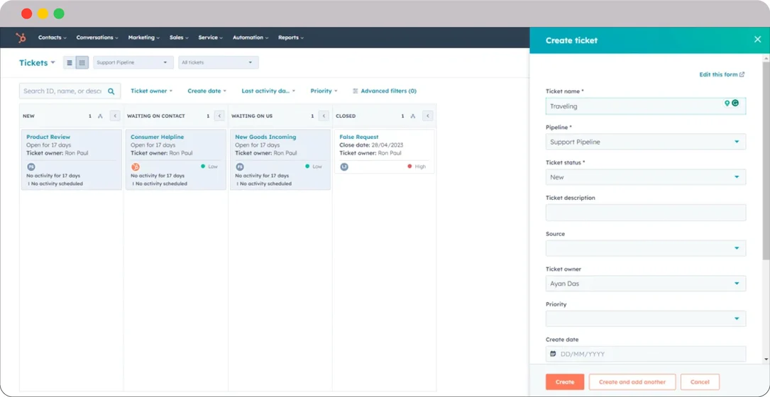 HubSpot for Travel Agencies: Driving Results and Business Growth 19 Travel-Ticket-Feature