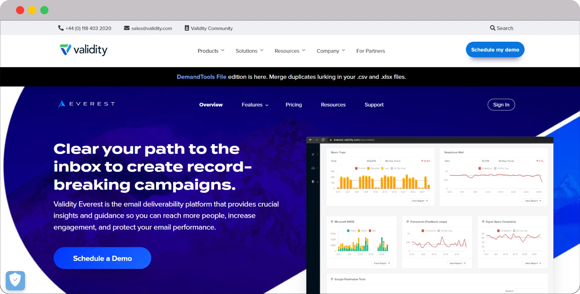 9 best Email Deliverability Tools: Enhance your inbox placement 2 Vailidity Email Deliverability Tool