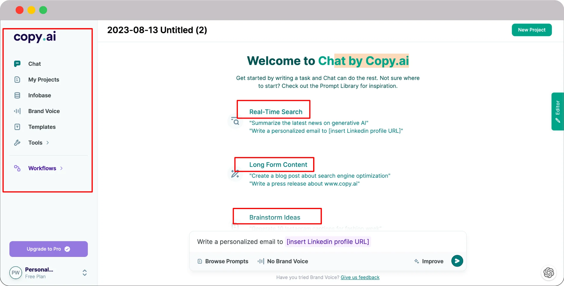 From ideas to text: 14 best AI Content Writing Tools at your service 10 Copyai dashboard