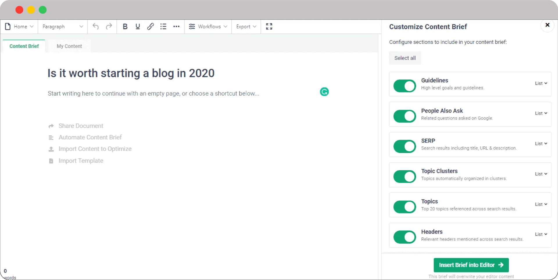 From ideas to text: 14 best AI Content Writing Tools at your service 2 Frase automatic content brief