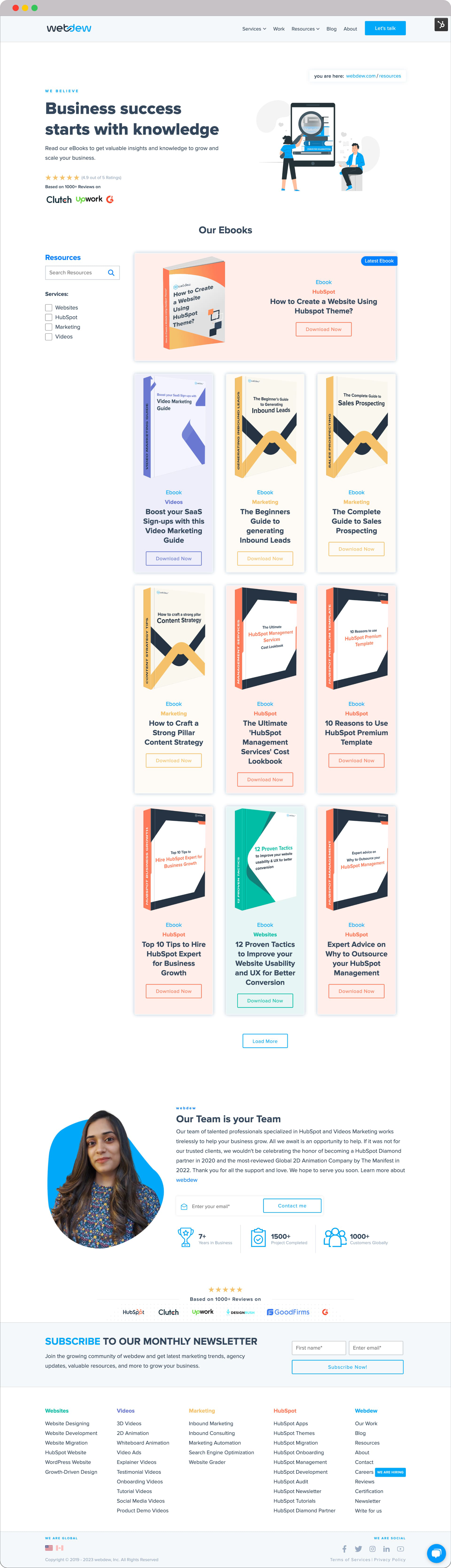 Webdew resource page