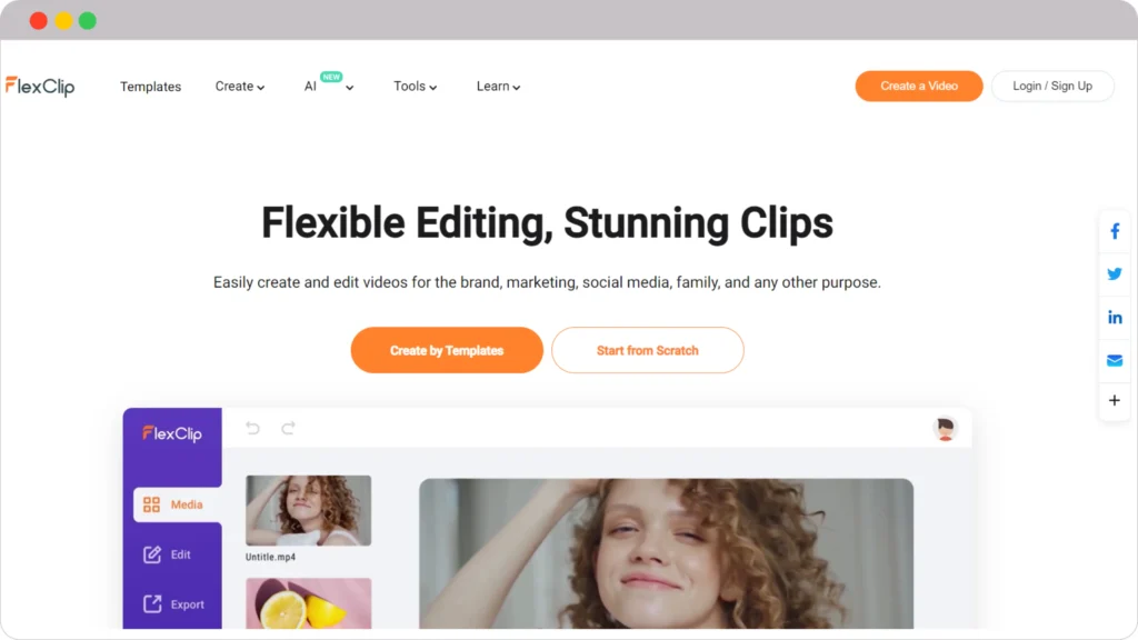 FlexClip-AI-videocreator-tool