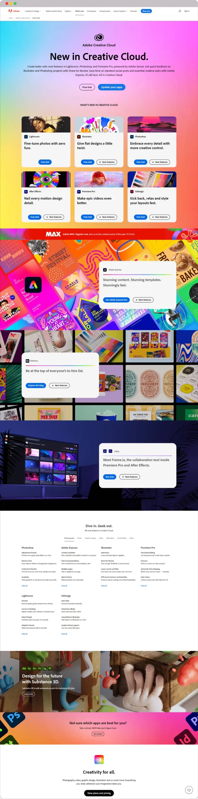 SaaS Website Examples: Discover the Power of Great Design 9 Adobe creative cloud features scaled
