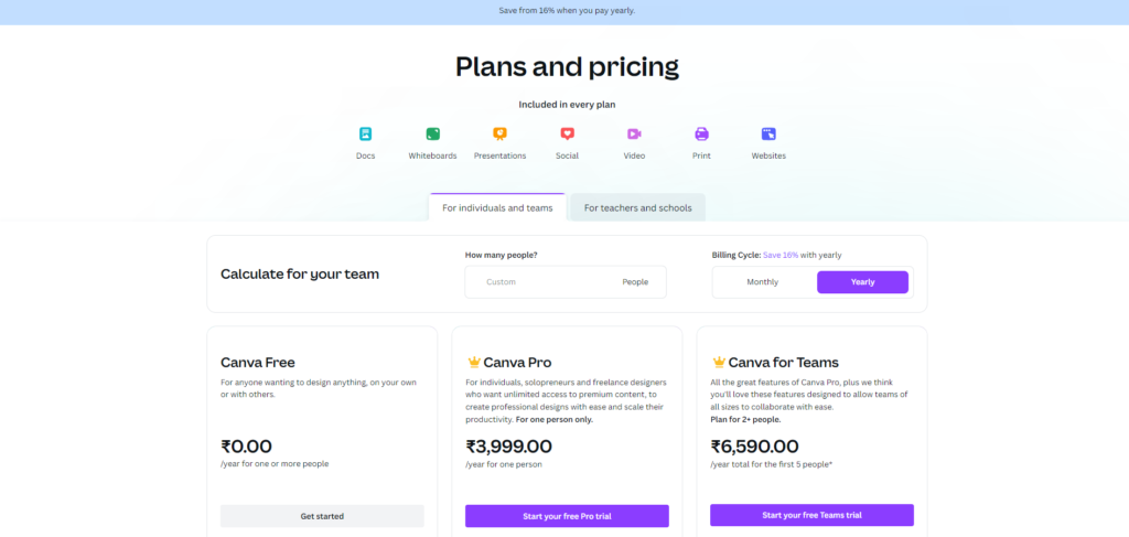 Canva-Pricing-Page