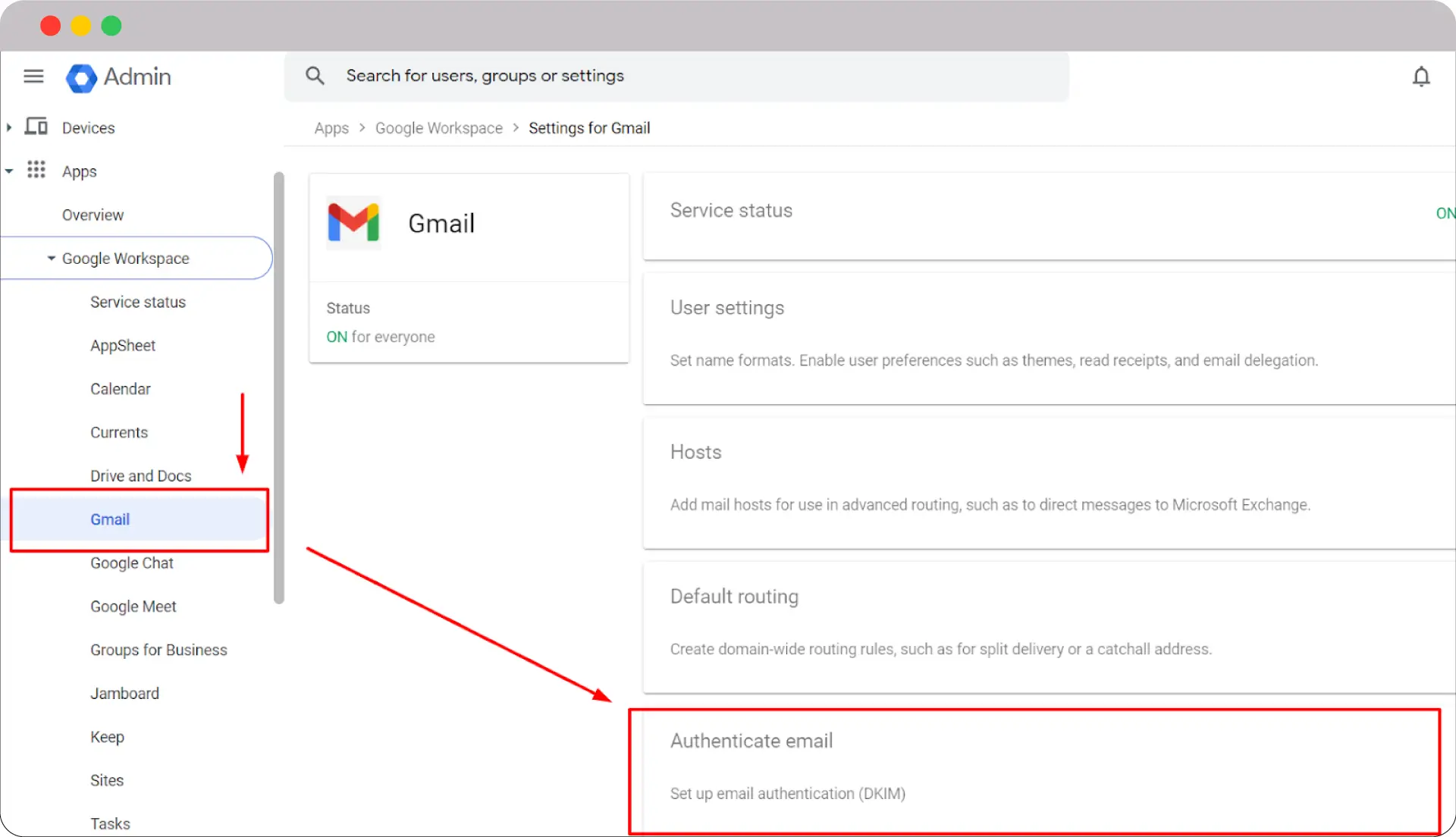 SPF, DKIM, DMARC explained: Enhancing email security and trust 6 Click on Gmail and then Authenticate Email for DKIM setup