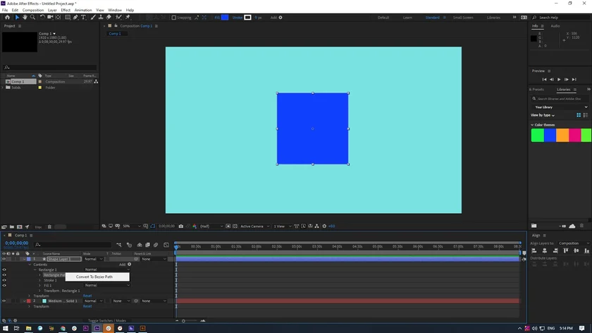 Convert to bezier path