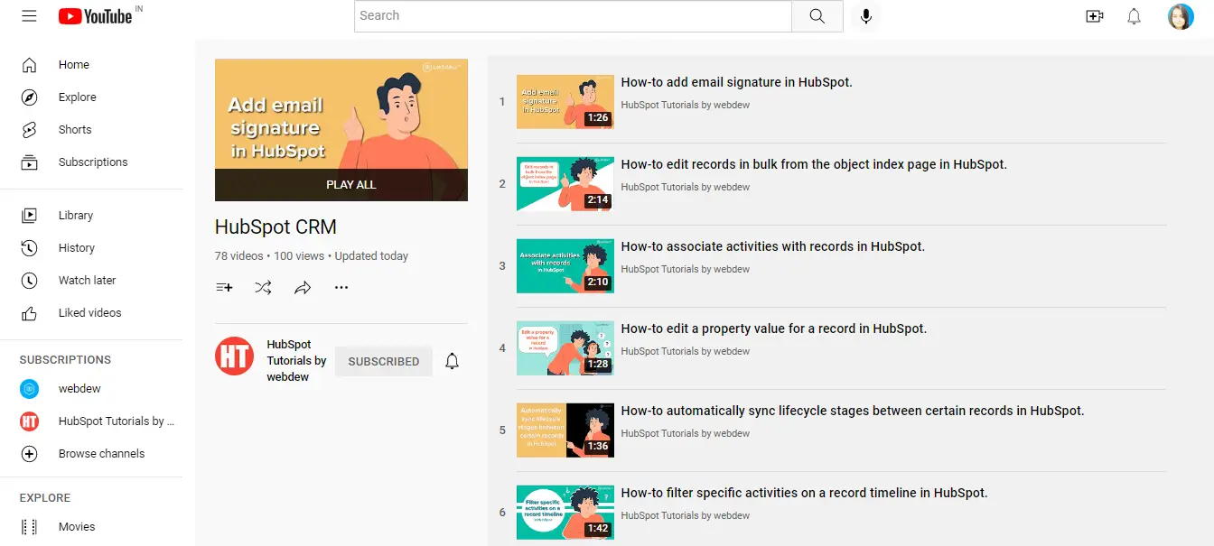 HubSpot CRM HubSpot tutorials by webdew