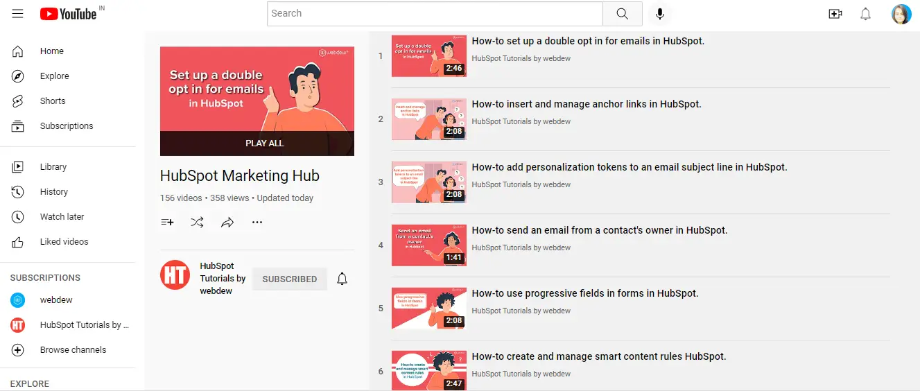 HubSpot marketing hub HuBSpot tutorials by webdew
