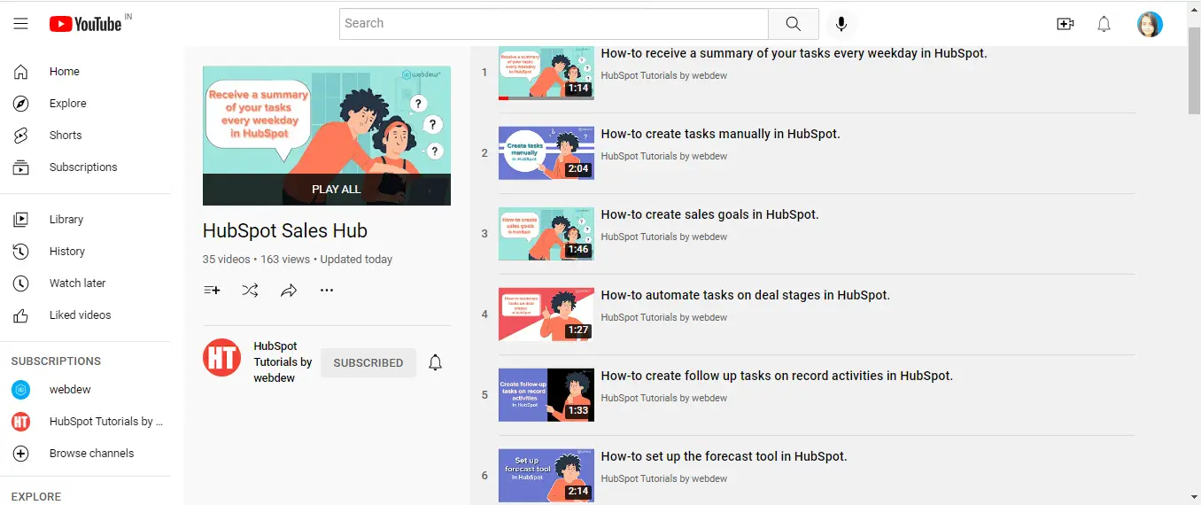 HubSpot sales hub hubspot tutorial by webdew
