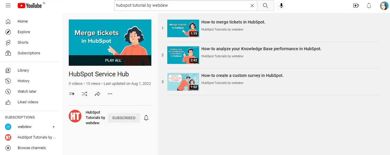 HubSpot service hub HubSpot tutorials by webdew