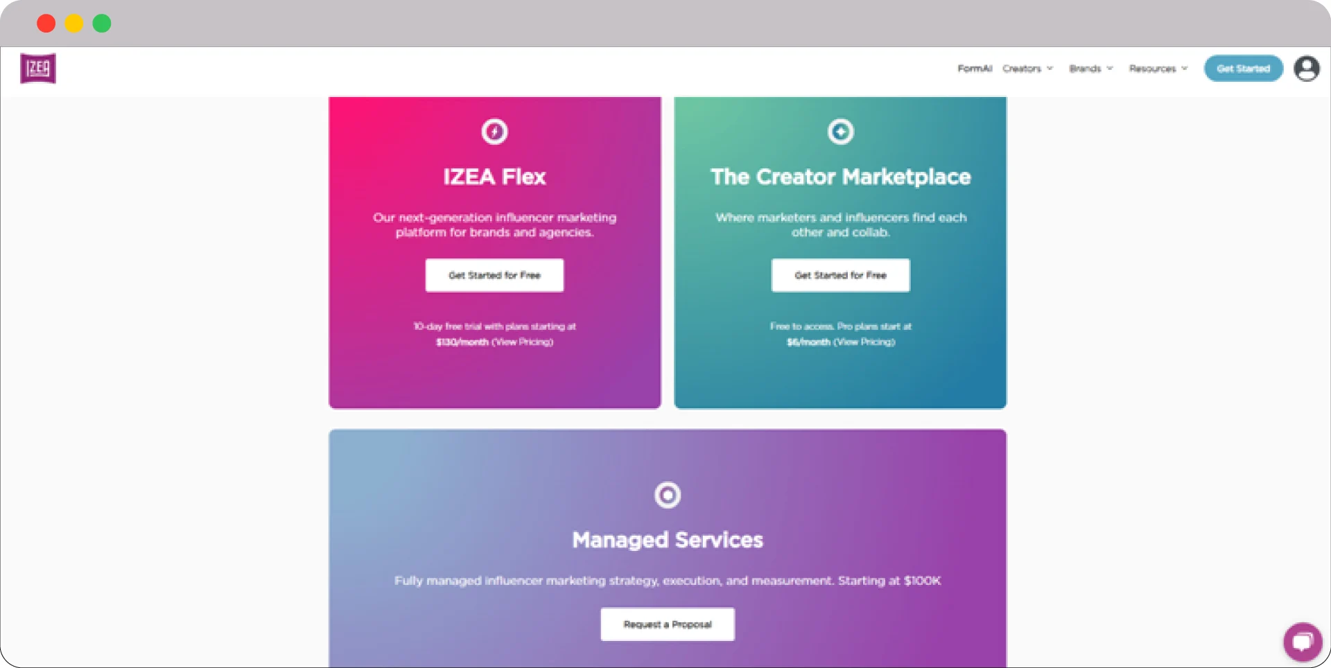 Izea Pricing Plan