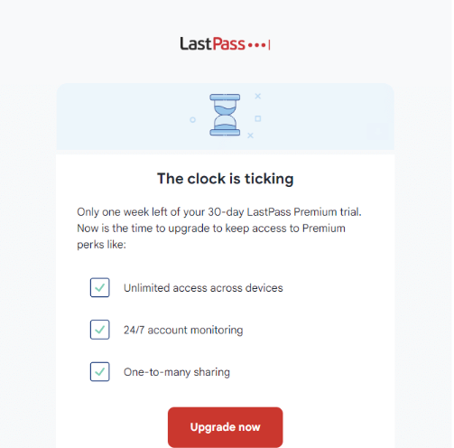 Last pass end of free trial 1